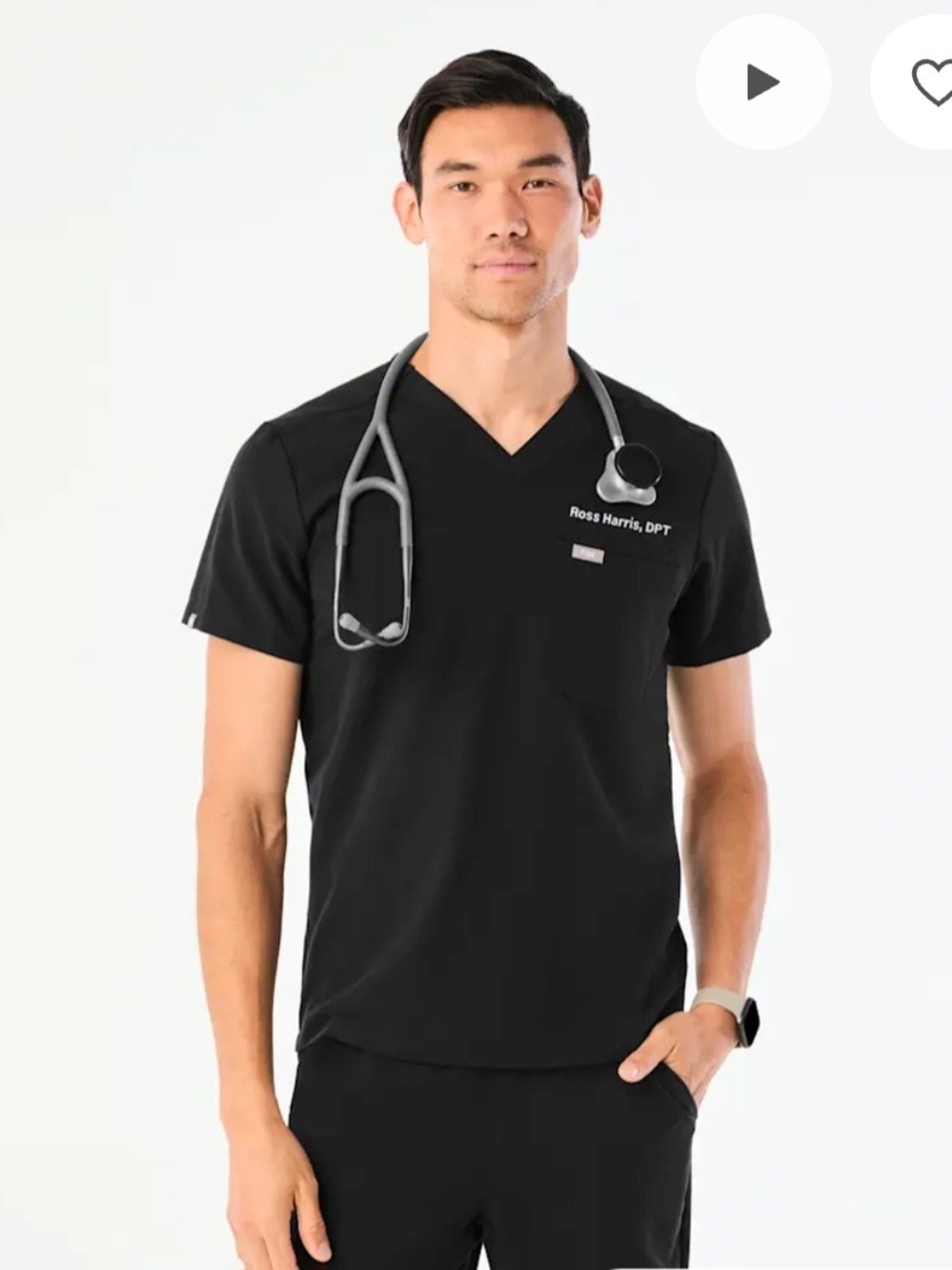 New FIGS Scrub Top FIGS Leon Top Slim Leon Top Men's Figs Medium doctor nurse